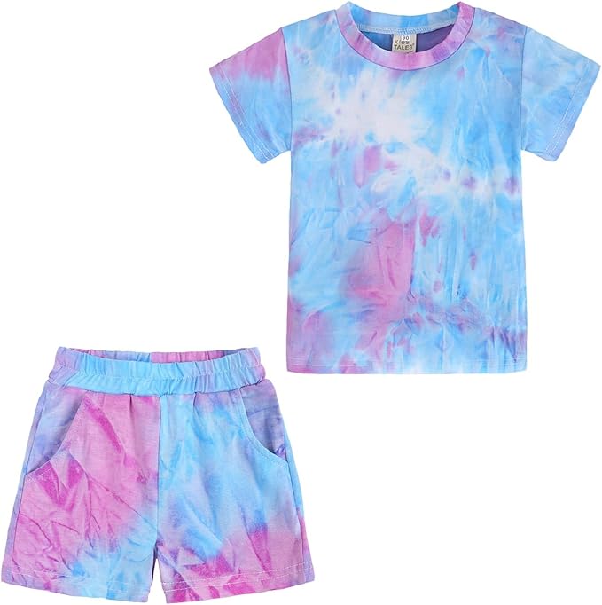 Rainbow Splash Sporty Shorts Set