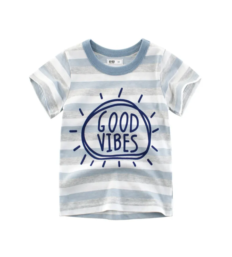 Sunny Vibes Striped Tee