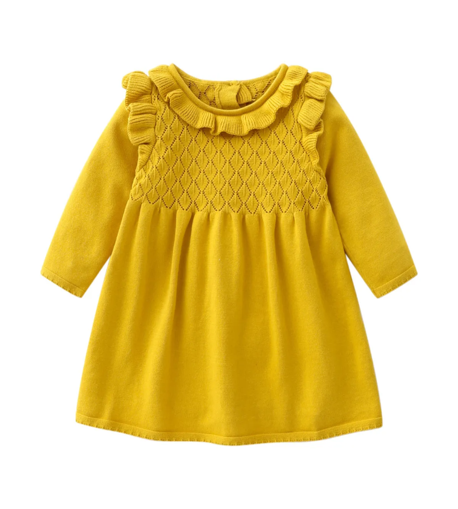 Charming Ruffles Knitwear Dress