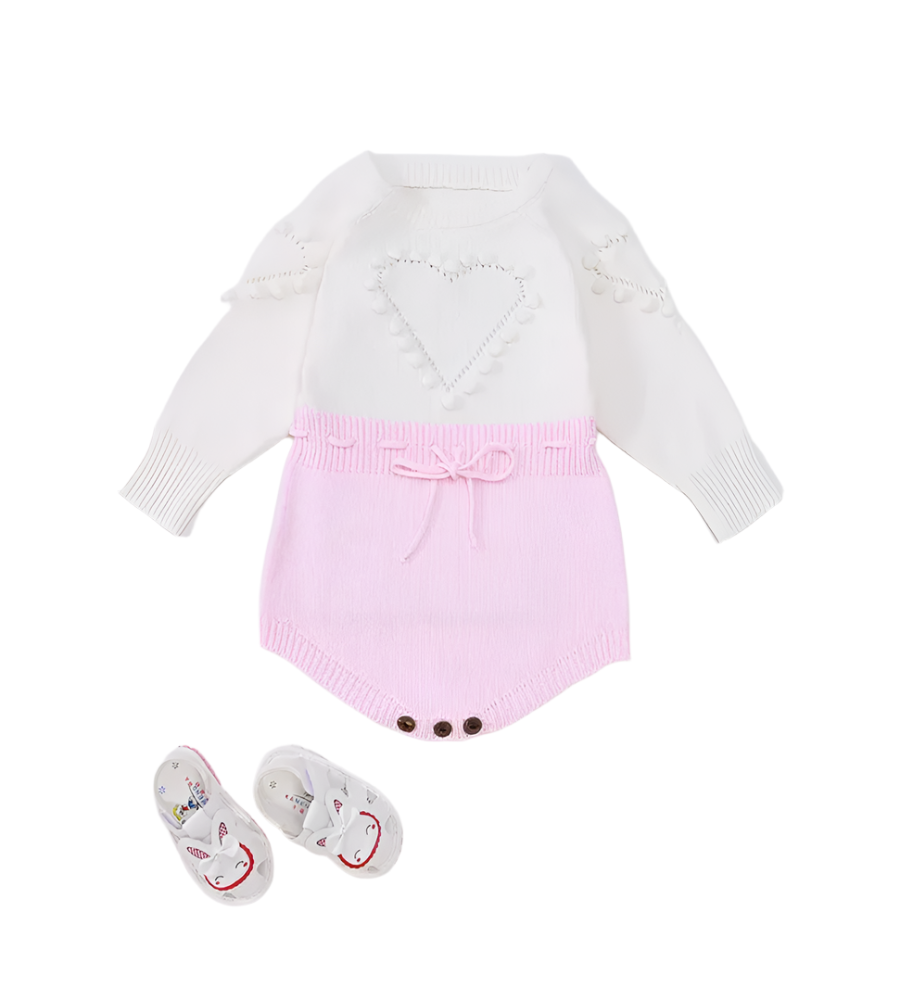 Sweet Heart Romper Pink