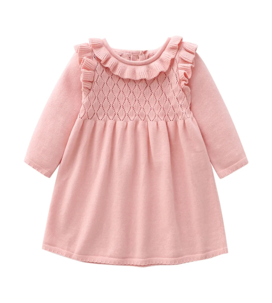 Charming Ruffles Knitwear Dress