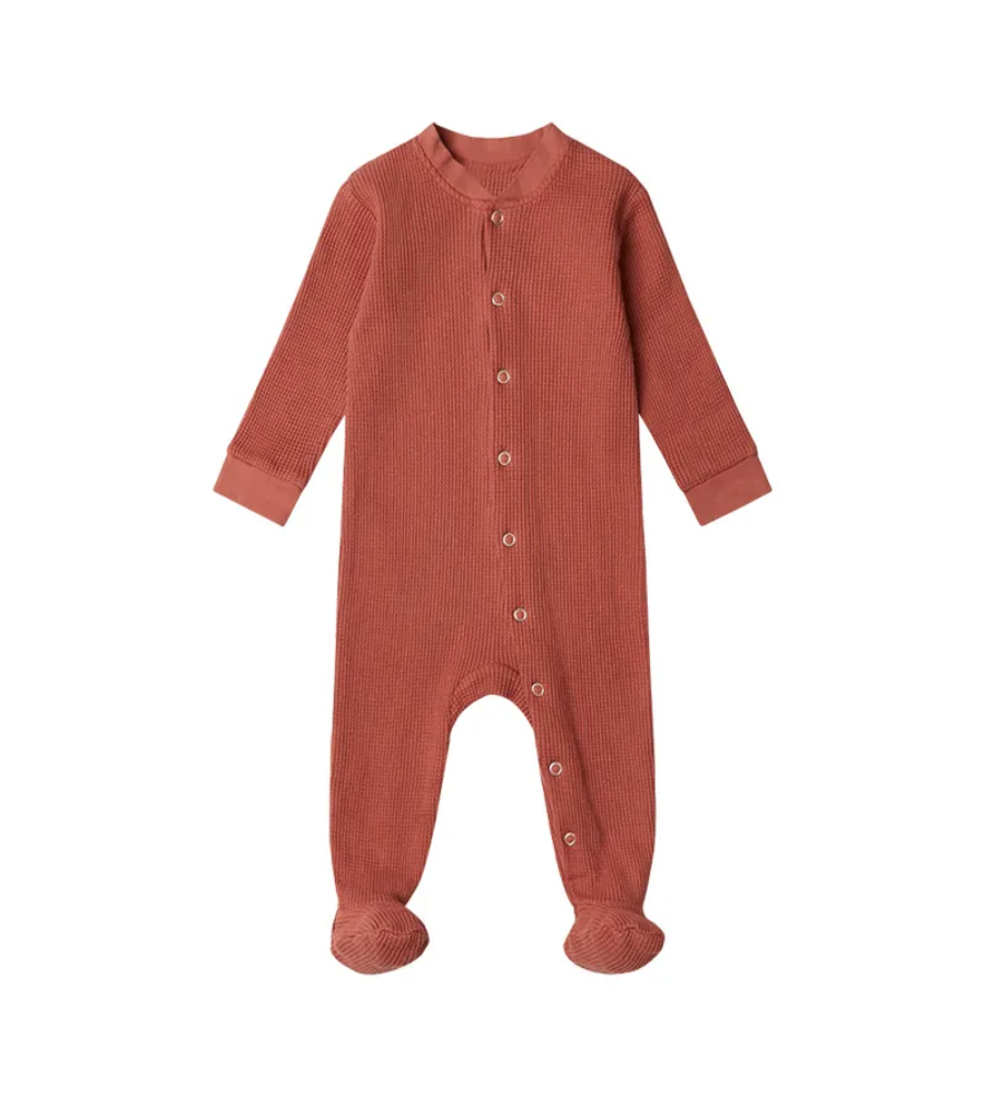 Snuggle Bug Waffle Romper