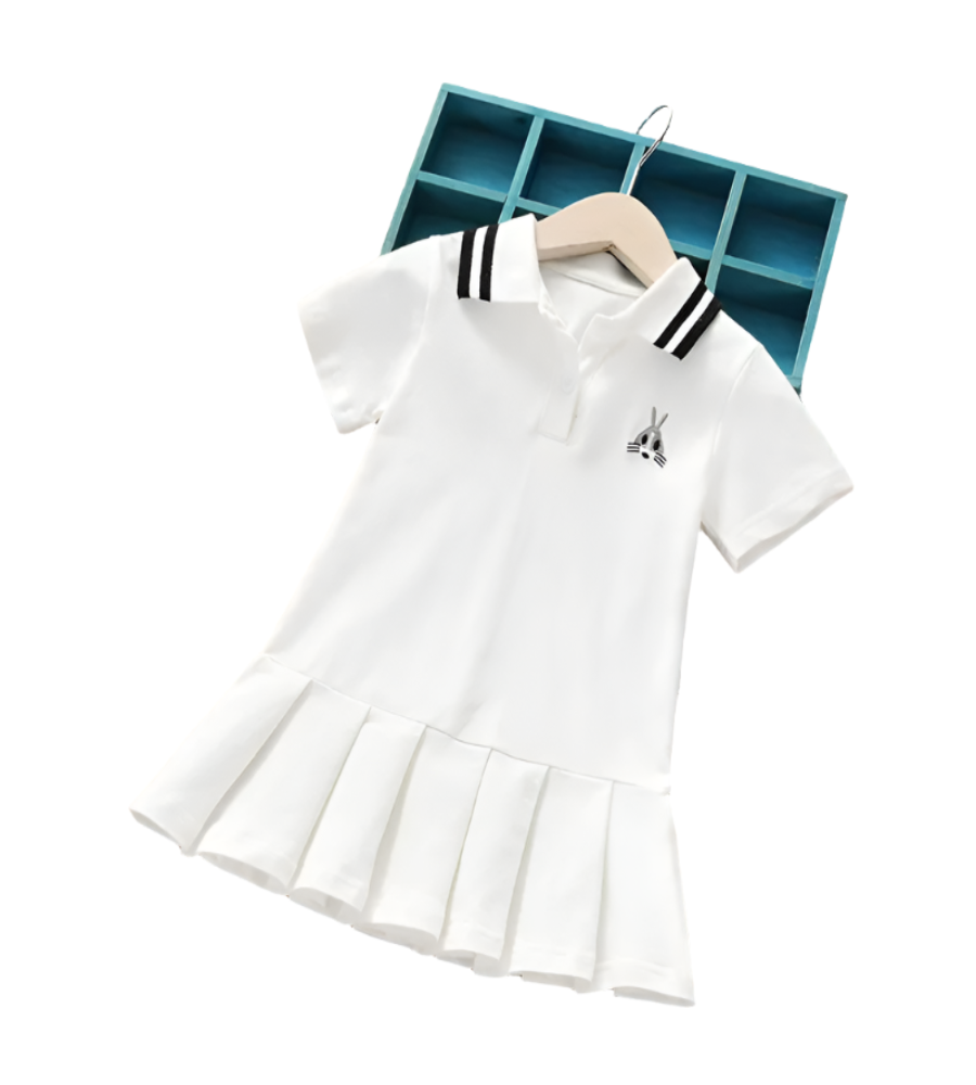 Bunny Pleats Polo Dress