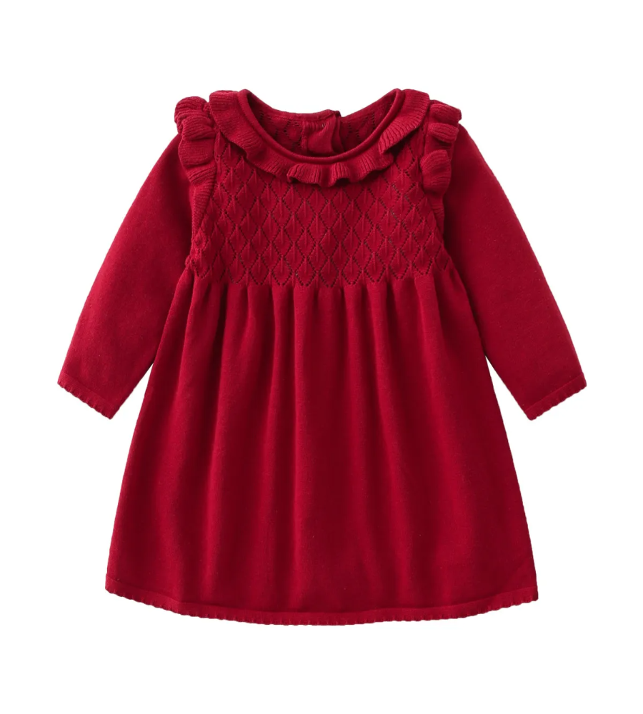 Charming Ruffles Knitwear Dress