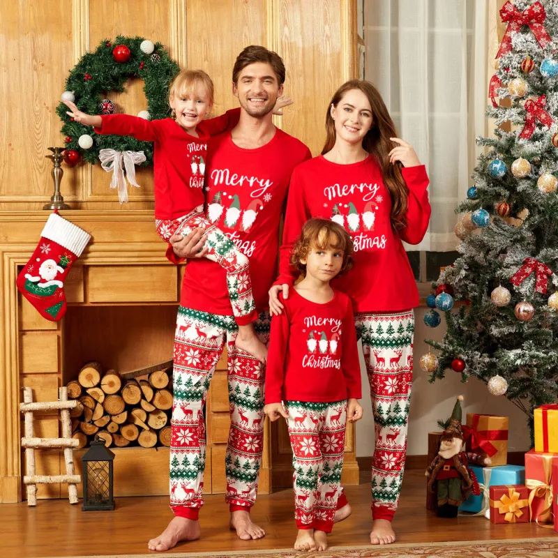 Santa's Snowflake Holiday Matchnig Pajama Set