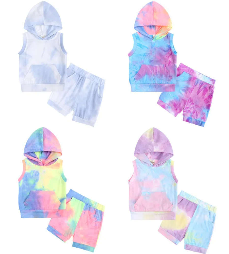 Rainbow Splash Hooded Set