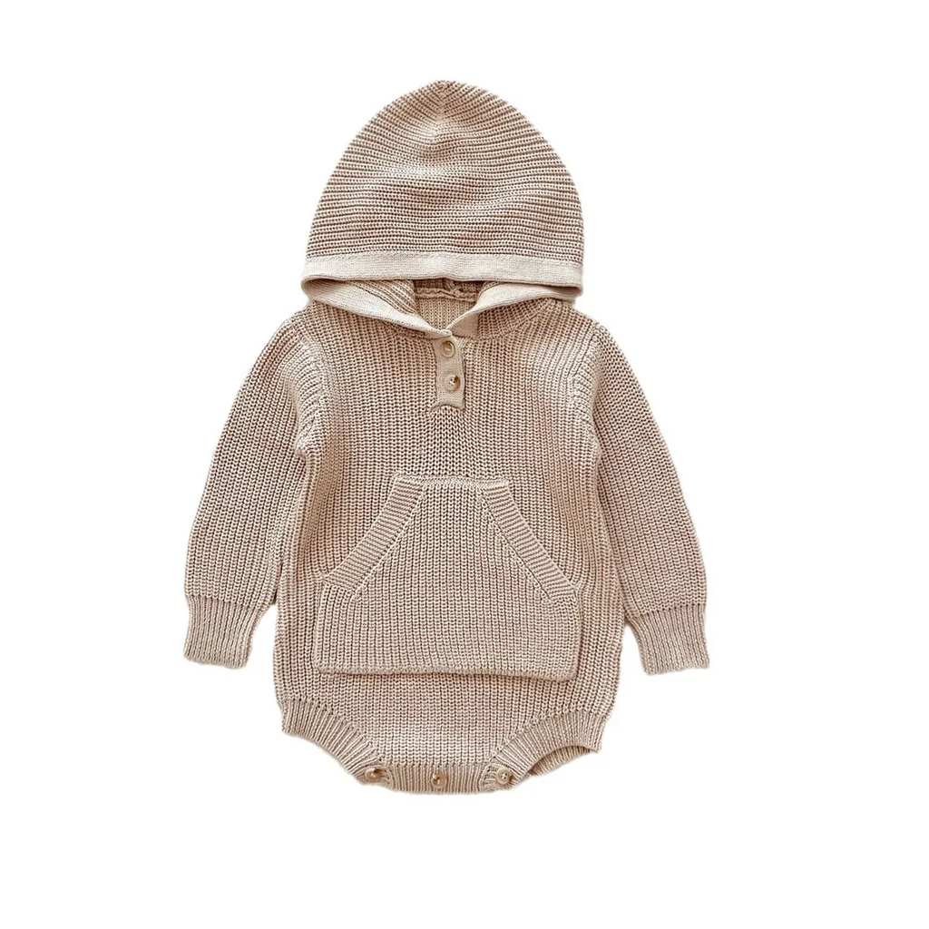 Snuggle Knit Hoodie Romper