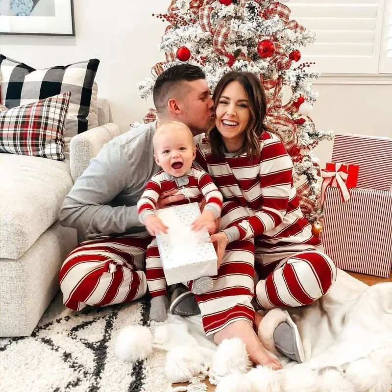 Red Wonderland Holiday Matching Pajama Set