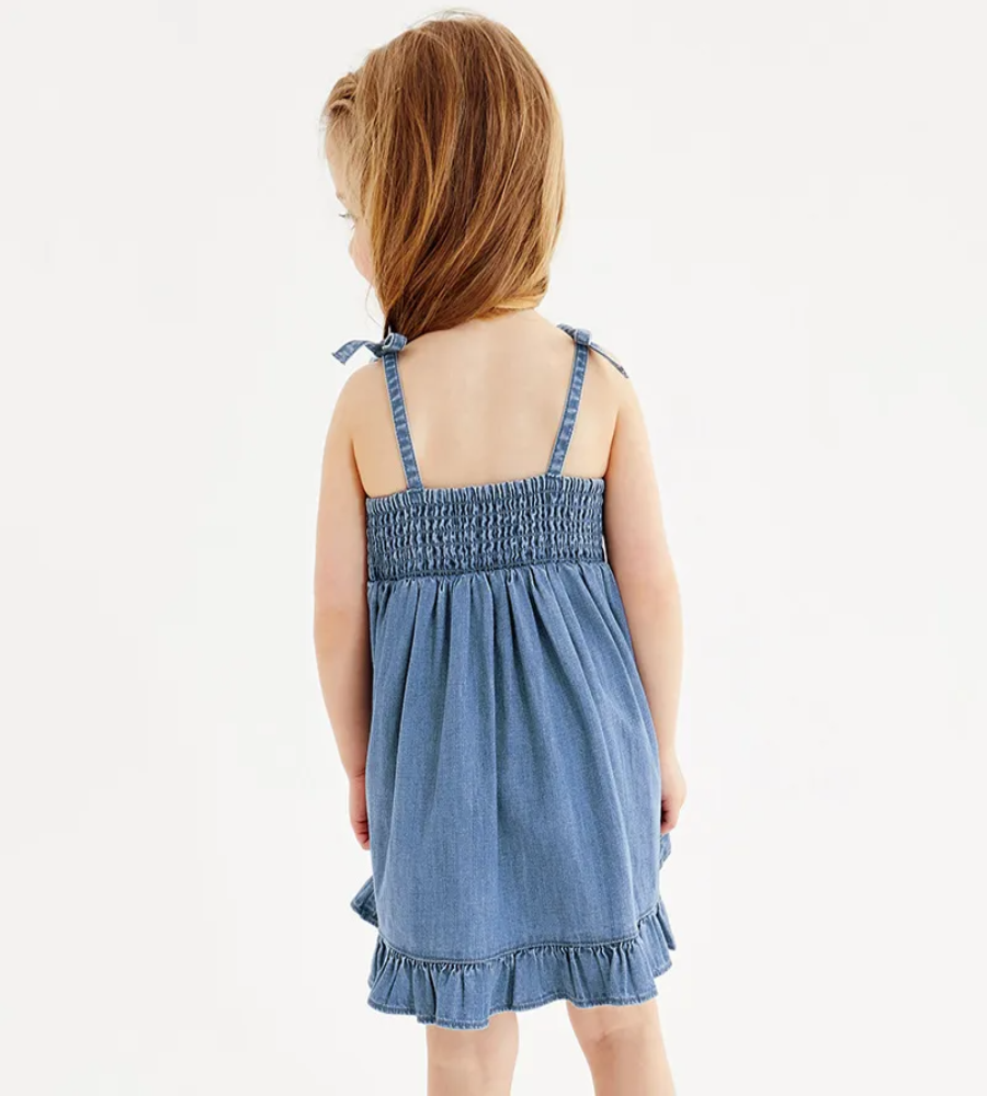 Poppy Petal Denim Dress