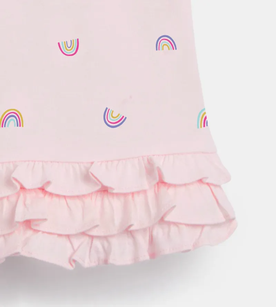 Rainbow Ruffle Polo Dress