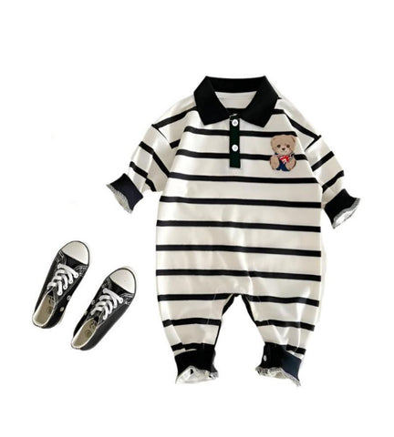 Cubby Stripe Polo Romper