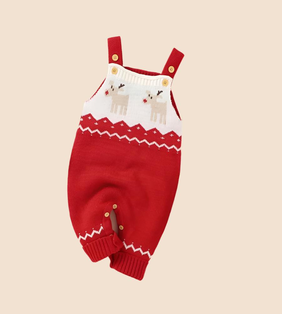 Jolly Elk Christmas Sweater Romper