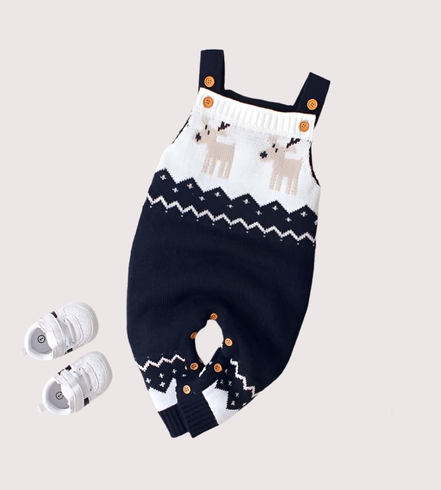 Jolly Elk Christmas Sweater Romper