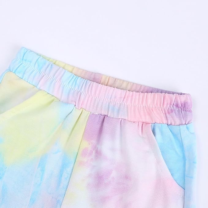 Rainbow Splash Sporty Shorts Set