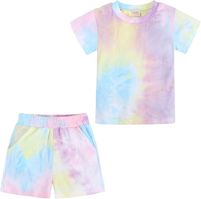 Rainbow Splash Sporty Shorts Set